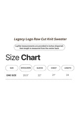 Legacy Logo Raw Cut Knit Sweater