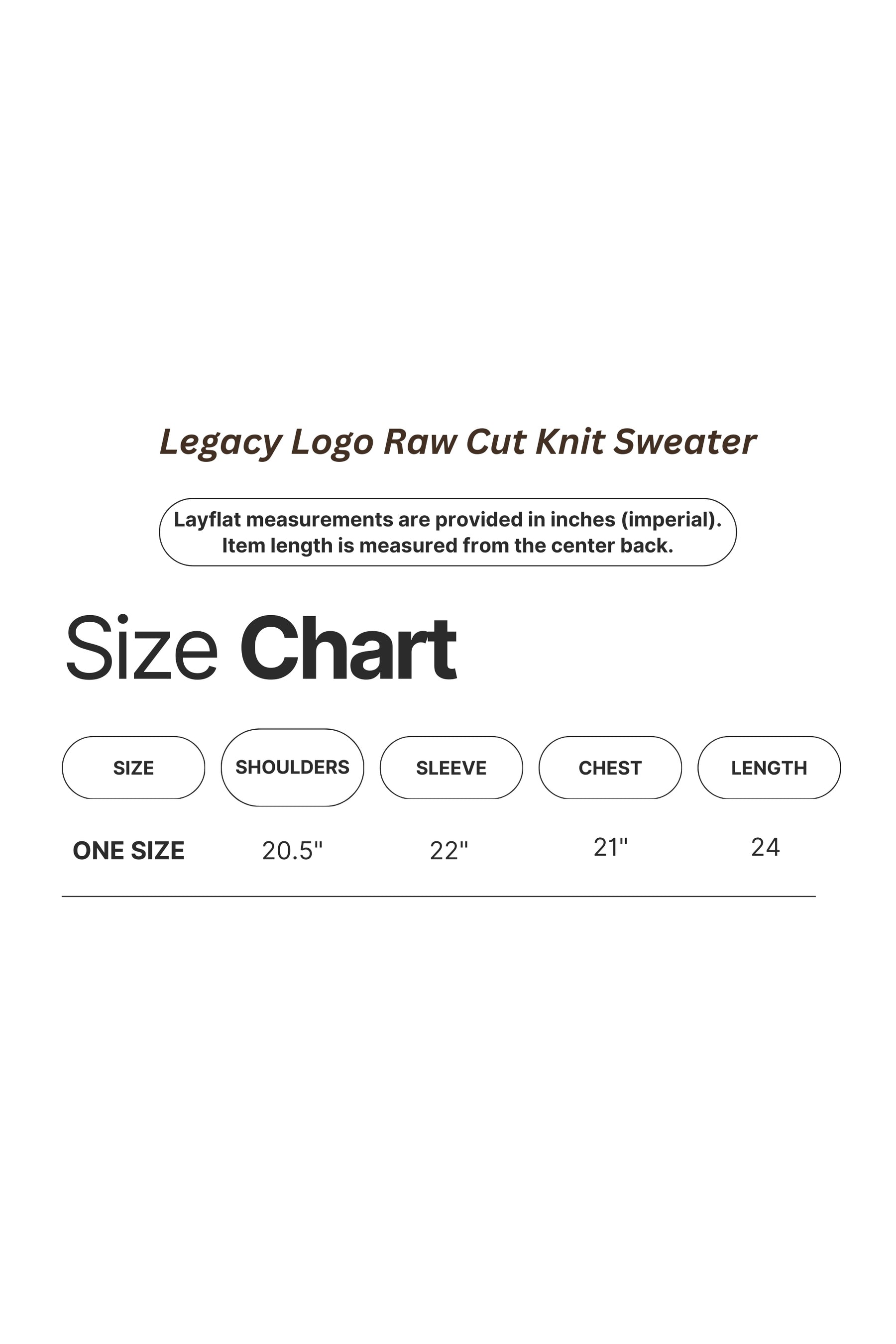 Legacy Logo Raw Cut Knit Sweater