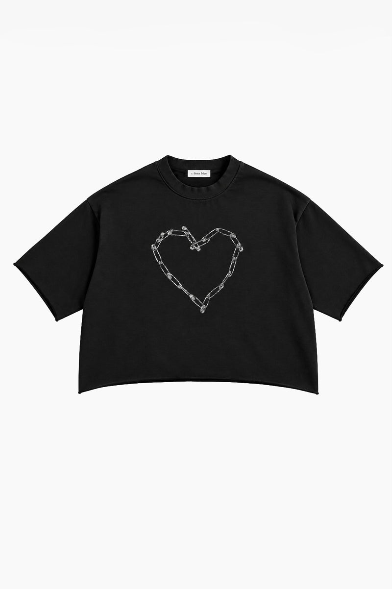 Love Riot French Terry Raw Edge T-Shirt