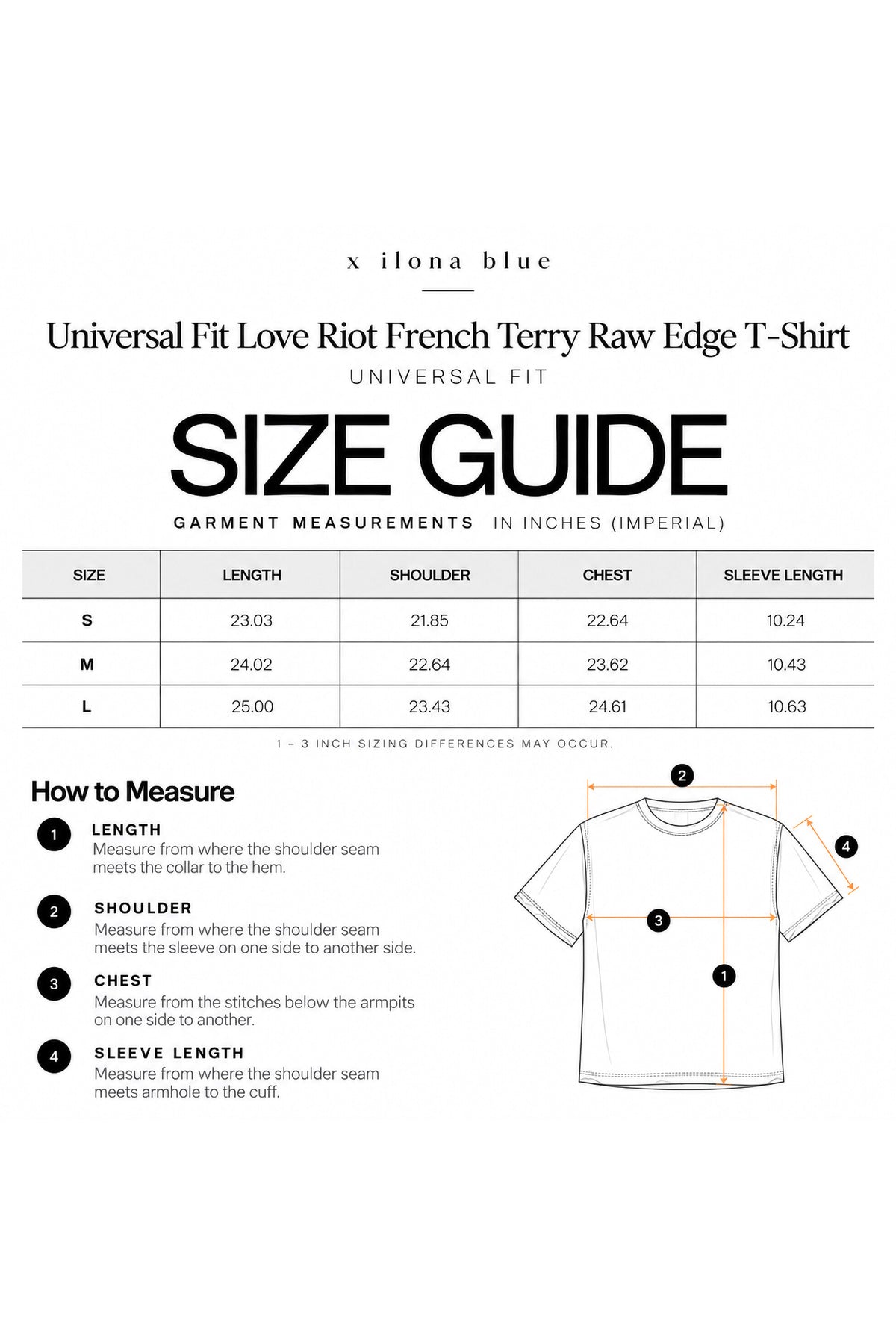 Love Riot French Terry Raw Edge T-Shirt