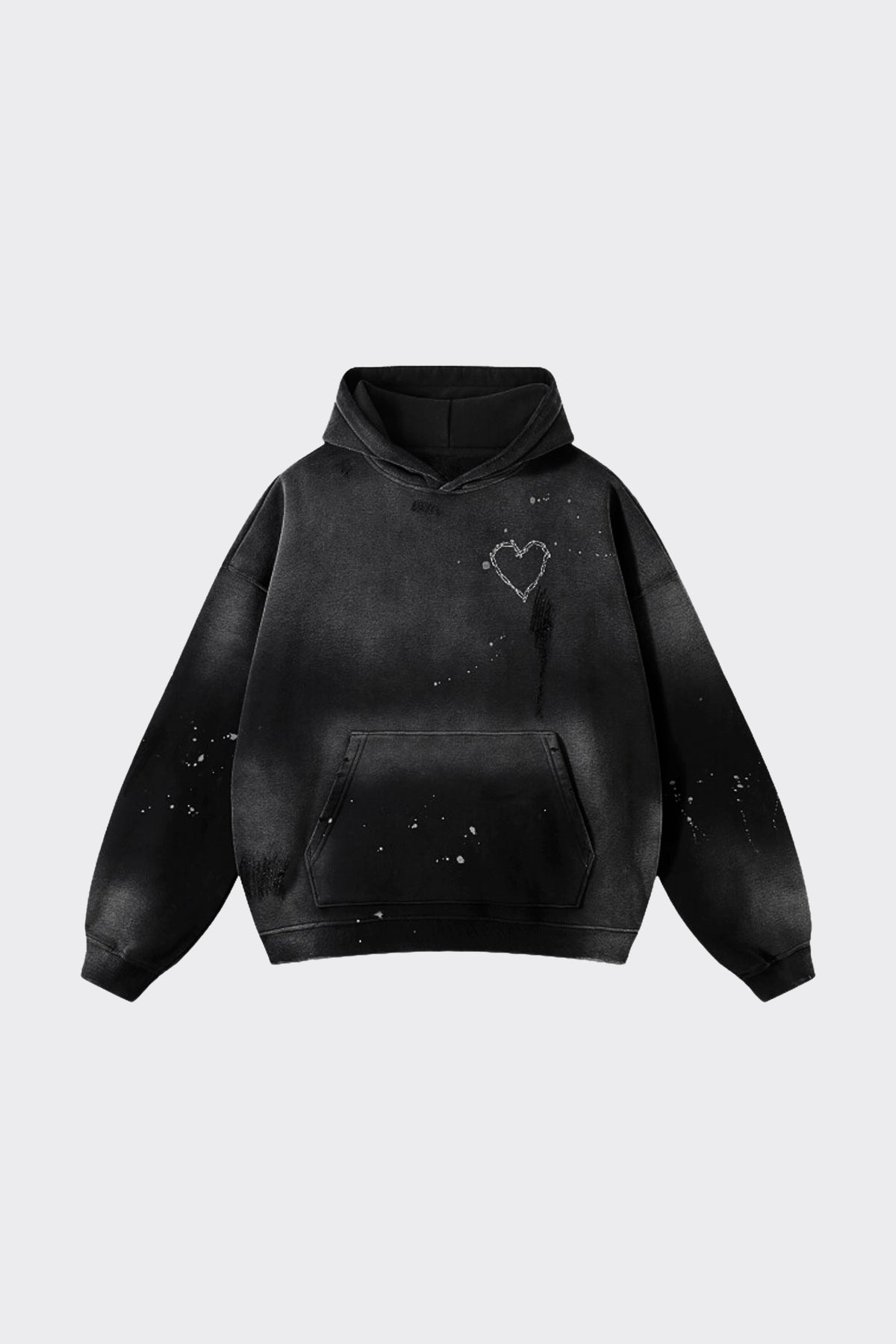 Love Riot Custom Distressed Frayed Cotton Hoodie