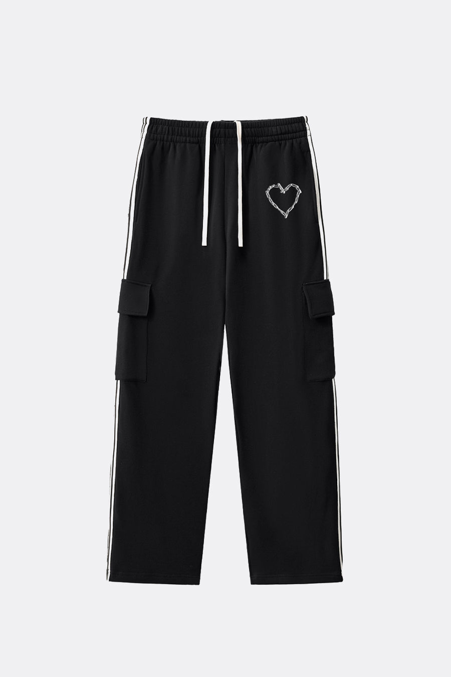 Love Riot Side Stripe Straight Leg Pants