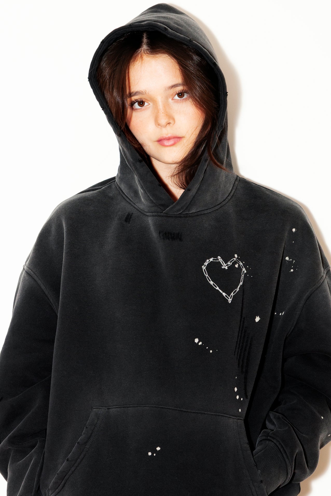 Love Riot Frayed Hoodie