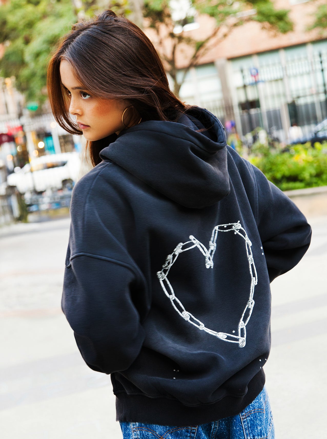 Love Riot Frayed Hoodie