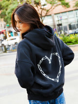 Love Riot Frayed Hoodie