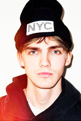 Universal Fit Graffiti Bear NYC Knit Beanie