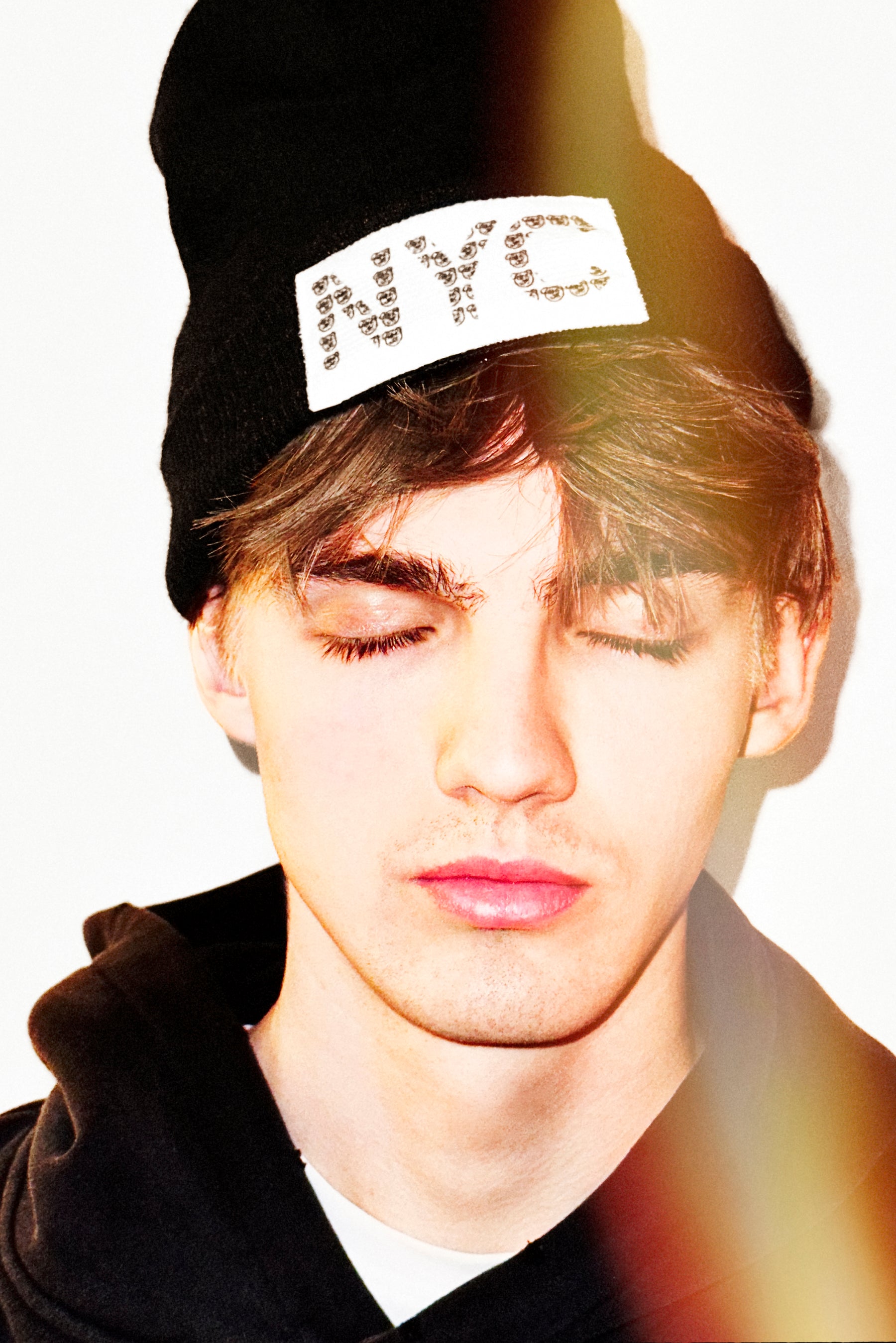 Universal Fit Graffiti Bear NYC Knit Beanie