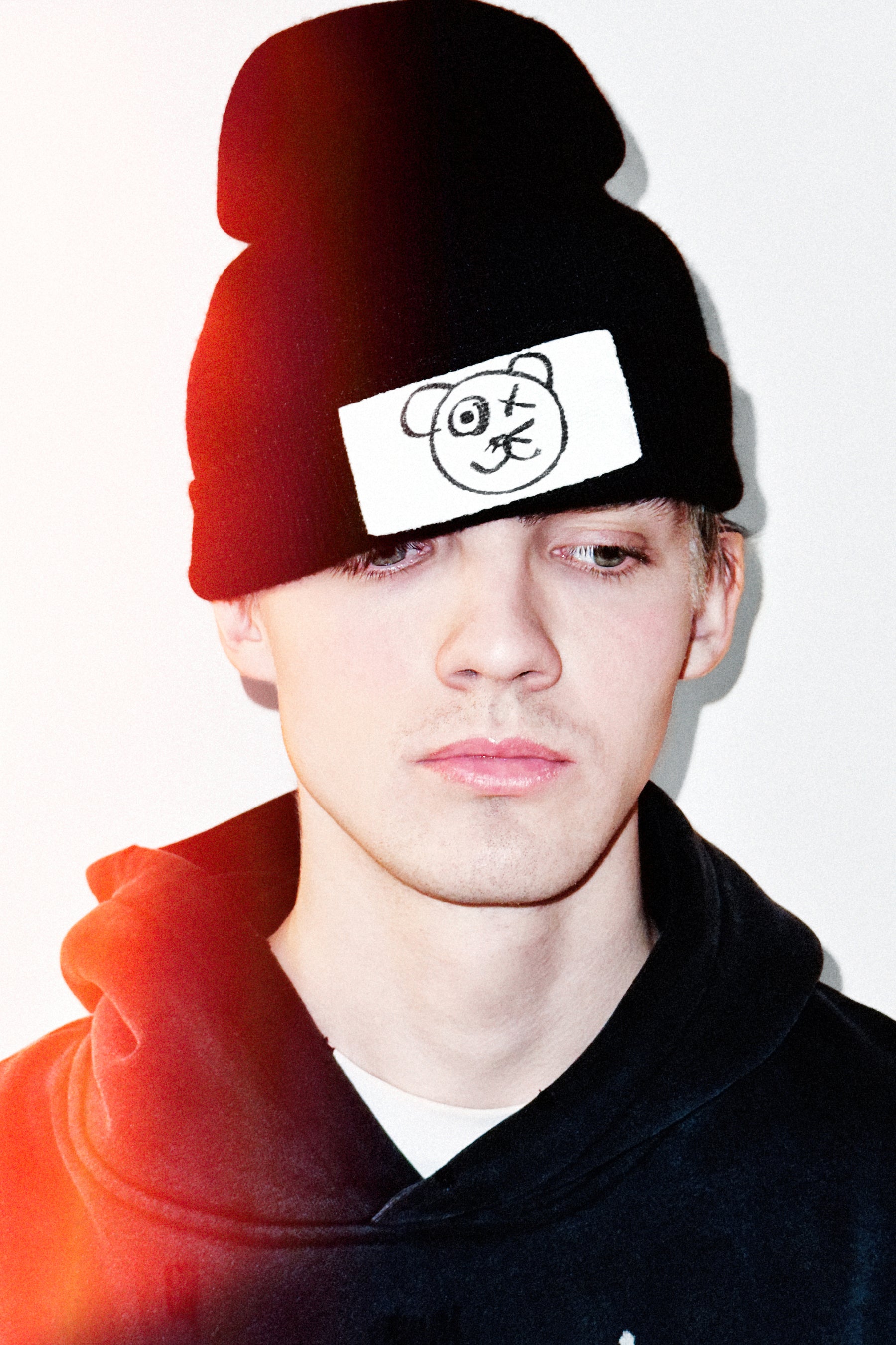 Universal Graffiti Bear Icon Knit Beanie