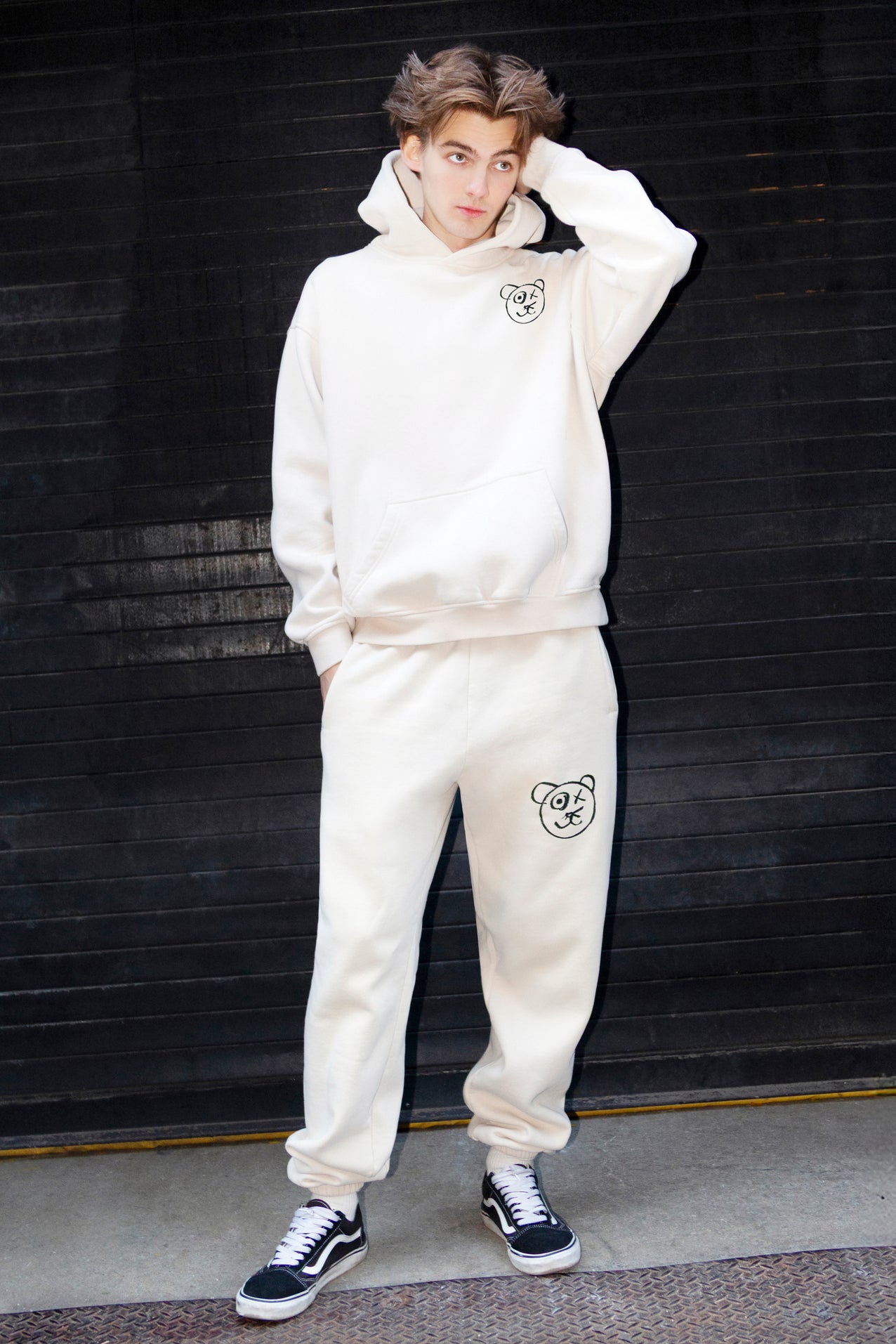 Universal Graffiti Bear Neutral Hoodie