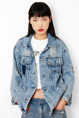XB Remix Meta Angel Custom Denim Jacket
