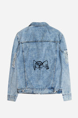 XB Remix Meta Angel Custom Denim Jacket