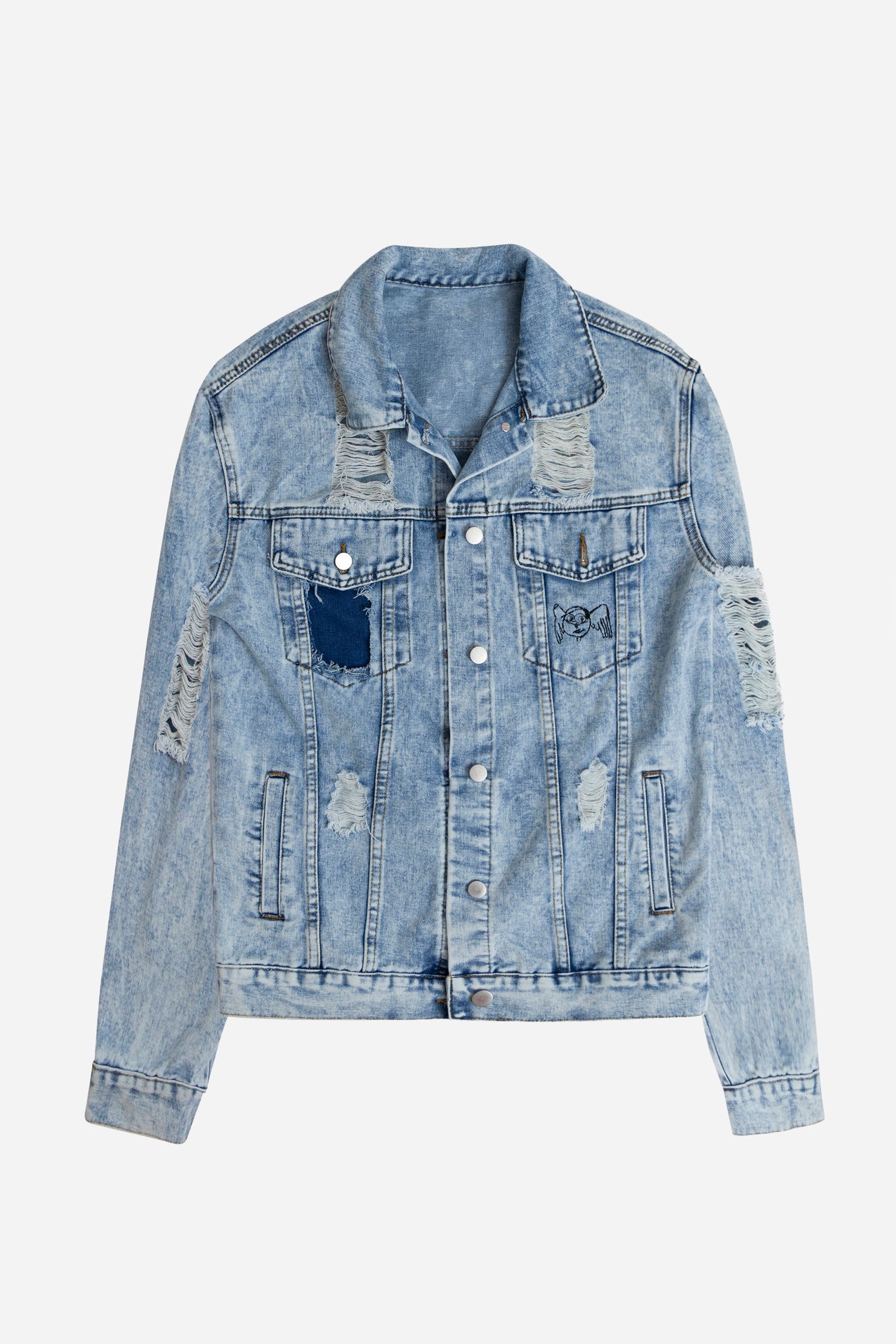 XB Remix Meta Angel Custom Denim Jacket