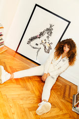 Graffiti Bear Neutral Athleisure Legging