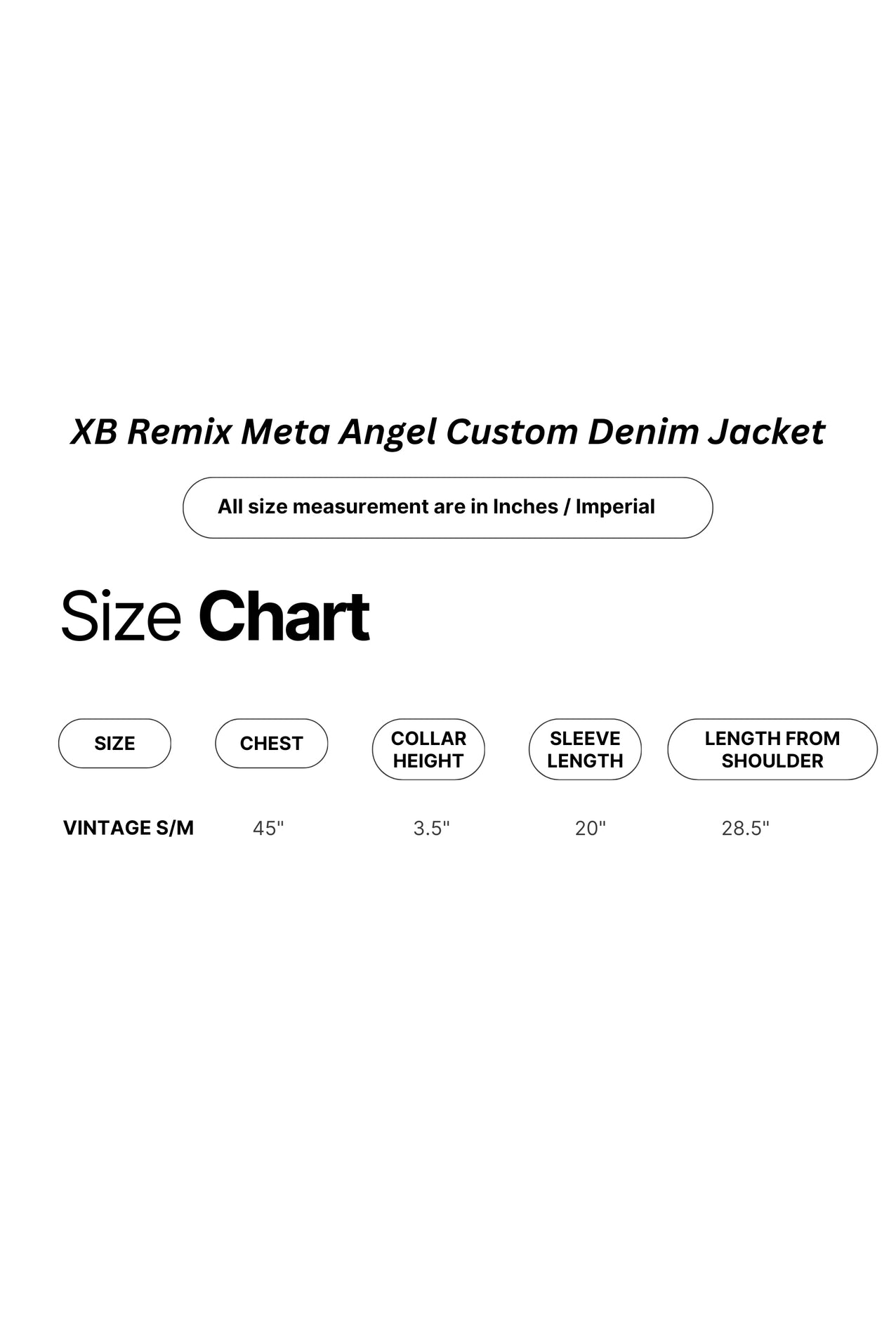 XB Remix Meta Angel Custom Denim Jacket