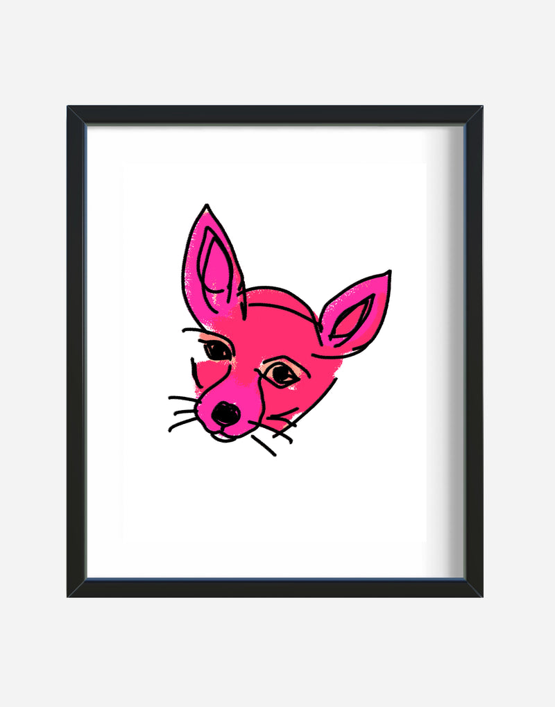Fox Dog Original Fine Art Giclée Print