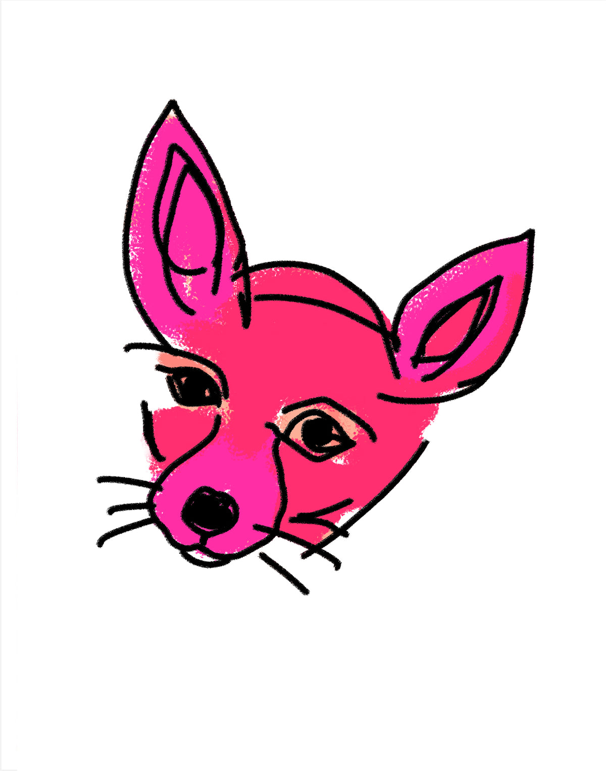 Fox Dog Original Fine Art Giclée Print