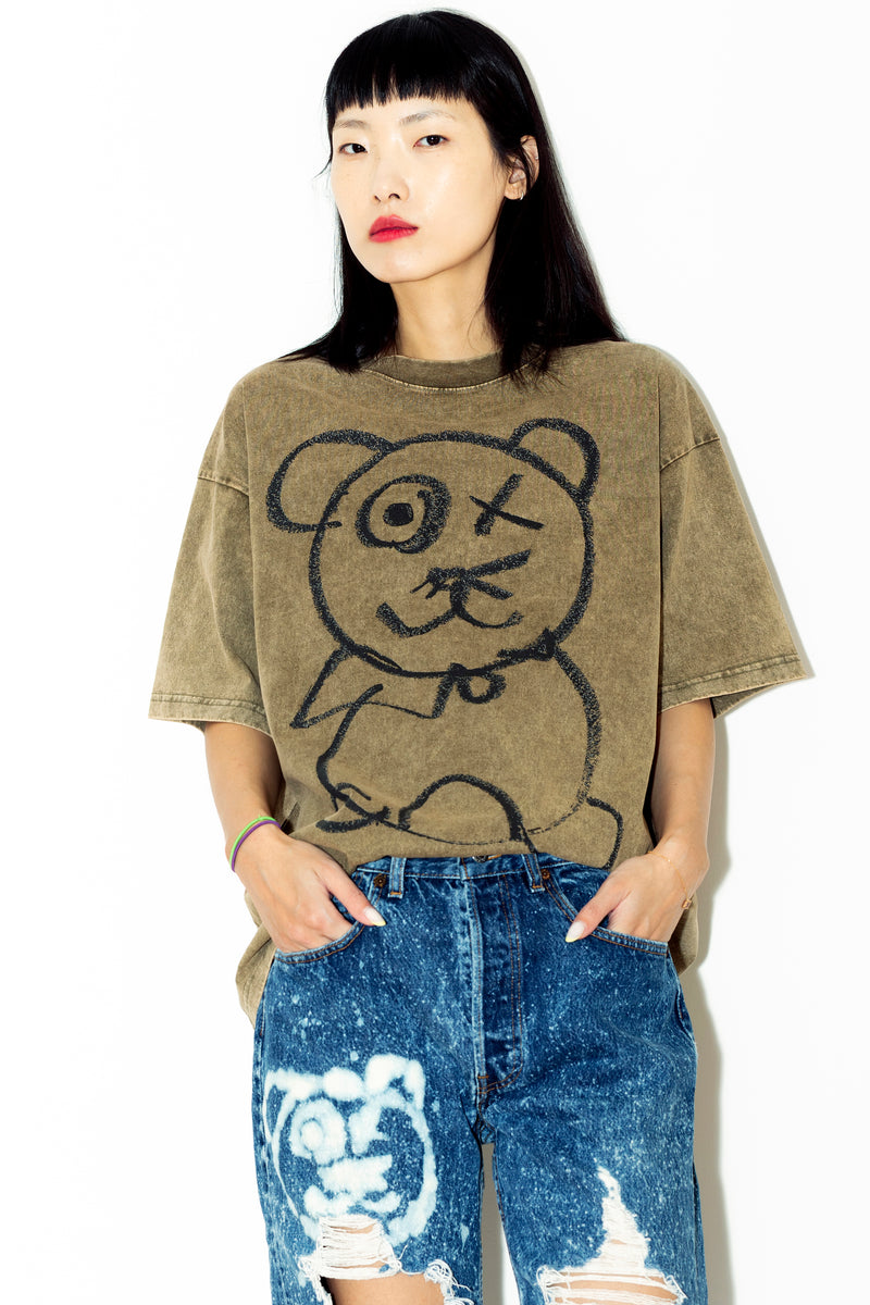 Graffiti Bear Olive Tee
